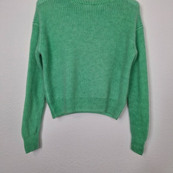 Line 100% Cashmere Sweater Sz M Crop Slouchy Preppy Boho Colorful - Picture 5 of 11